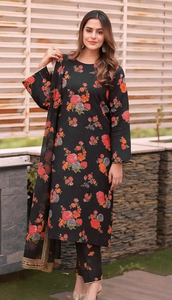 SAFA – DORIA LINEN PRINTED 3-piece - Design 01