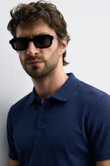 Eternity Men's Interlock RIb Polo Shirt (Navy)