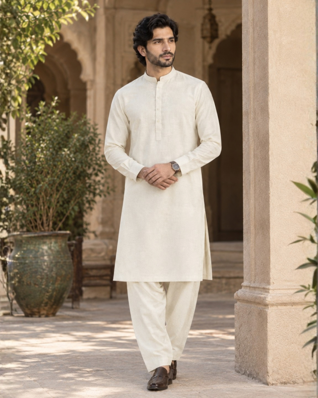 Men's Unstitched Skin Winter kamaliya khaddar Suit