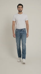 Medium Blue Straight Jeans - SF00006