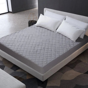 Quilted Waterproof Mattress Protector- Grey