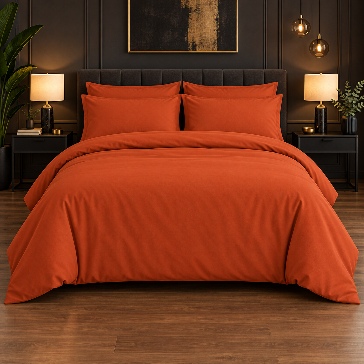 Premium Plain Bedsheet Set - Dust Red