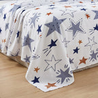 Shooting Star Print Bedsheet Set close-up of print and pillow covers