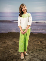 Girls Summer 2Pcs Embroidered Suit VG162-A