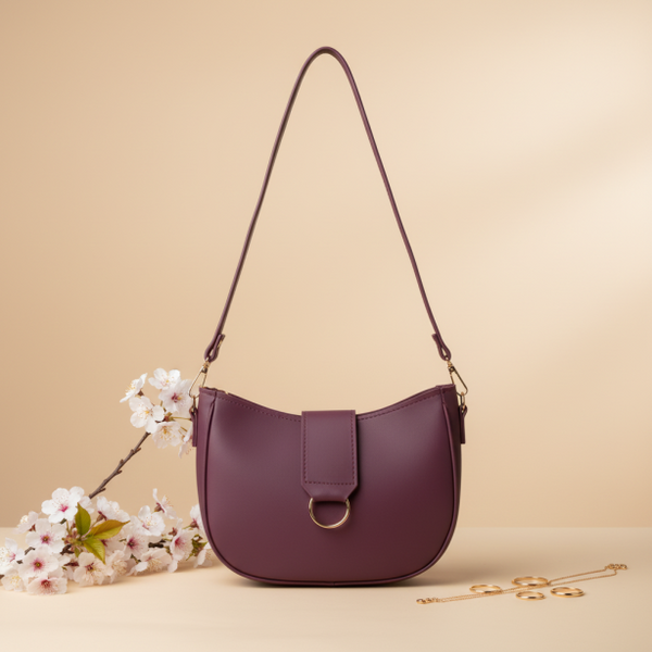Haya Luxe – Elegant Mini Shoulder Bag maroon