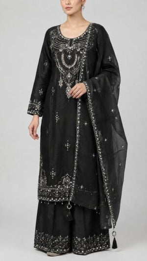 PC-50 Sheesha Silk Embroidered 3 Piece Stitched Suit