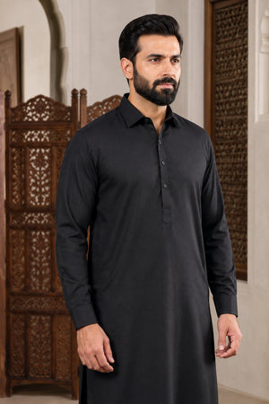 Gents UnStitched Suit - BLACK